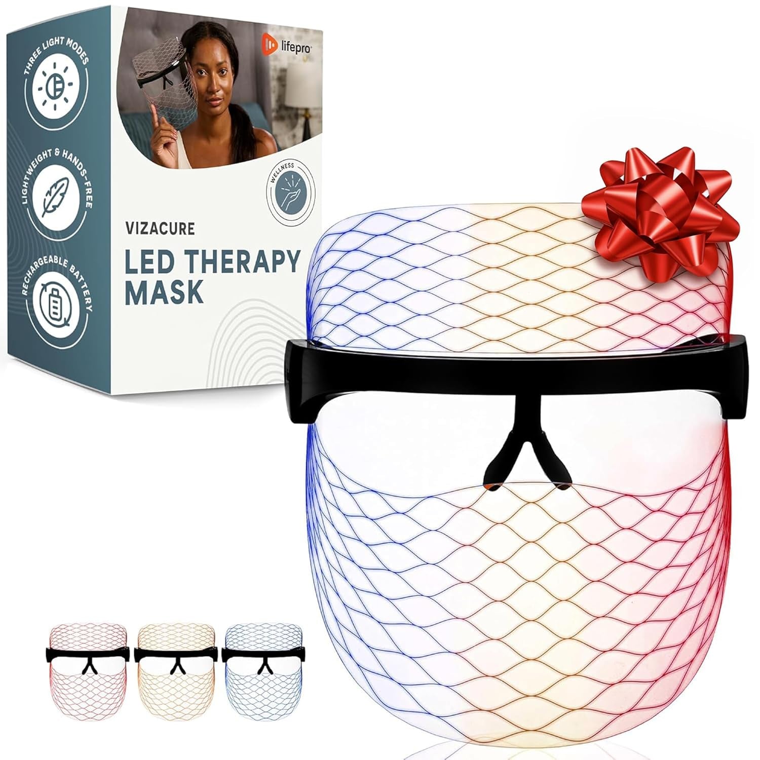 LED Face Mask Light Therapy - Truly Portable Therapy Mask