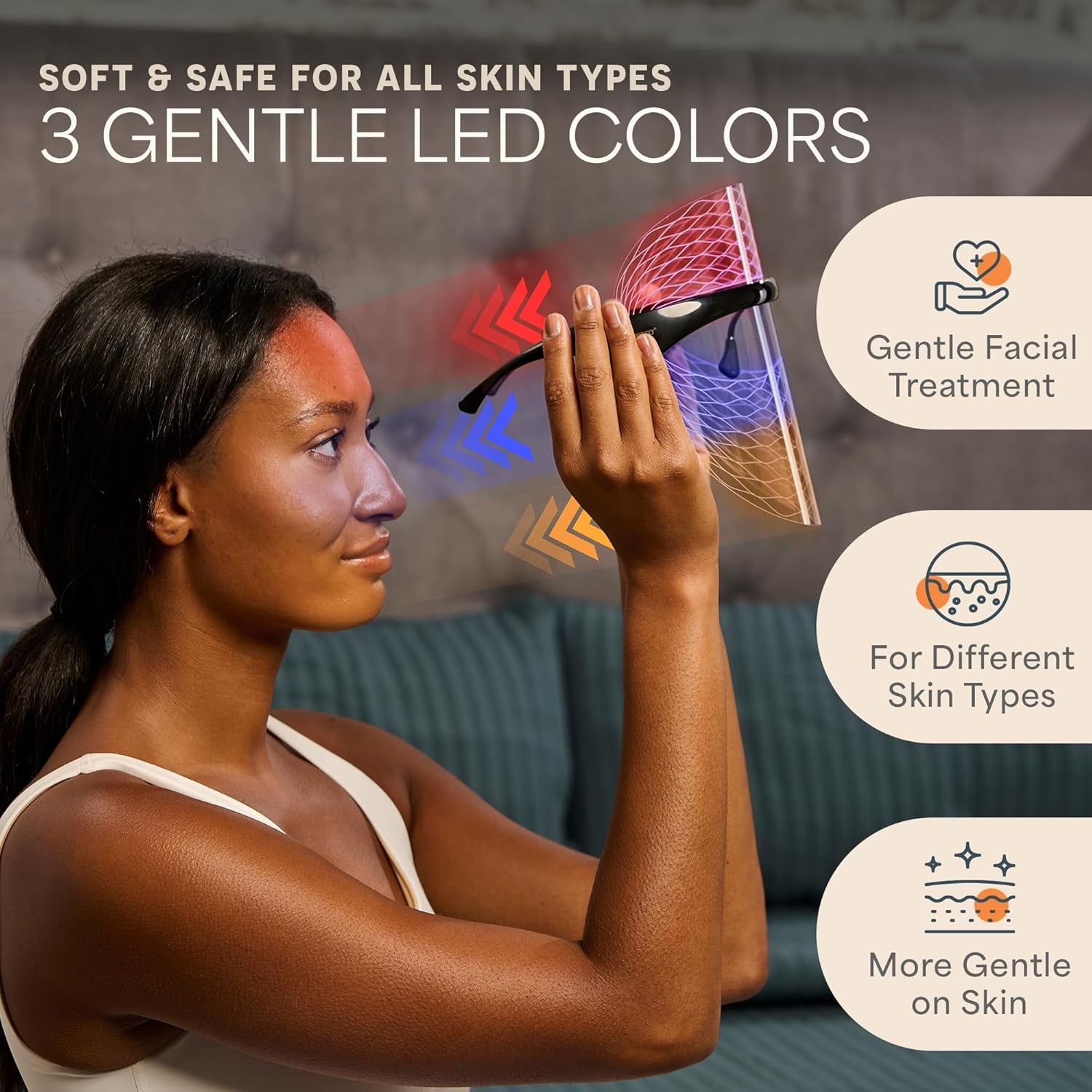 LED Face Mask Light Therapy - Truly Portable Therapy Mask
