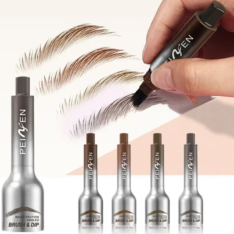 3D Dye Eyebrow Pencil – Waterproof, Smudge-Proof Brow Enhancer with Large Brush for Natural, Long-Lasting Black and Brown Brows