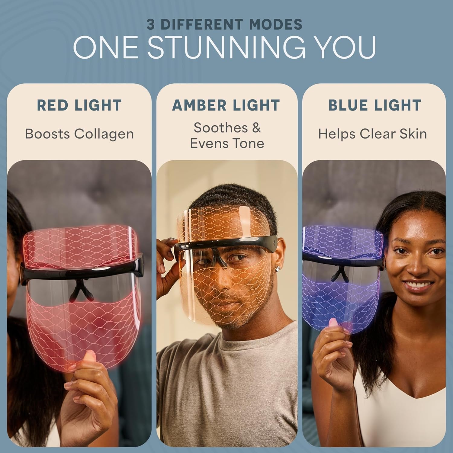 LED Face Mask Light Therapy - Truly Portable Therapy Mask